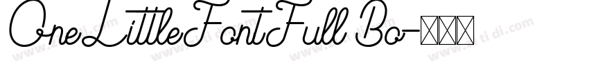 OneLittleFontFull Bo字体转换